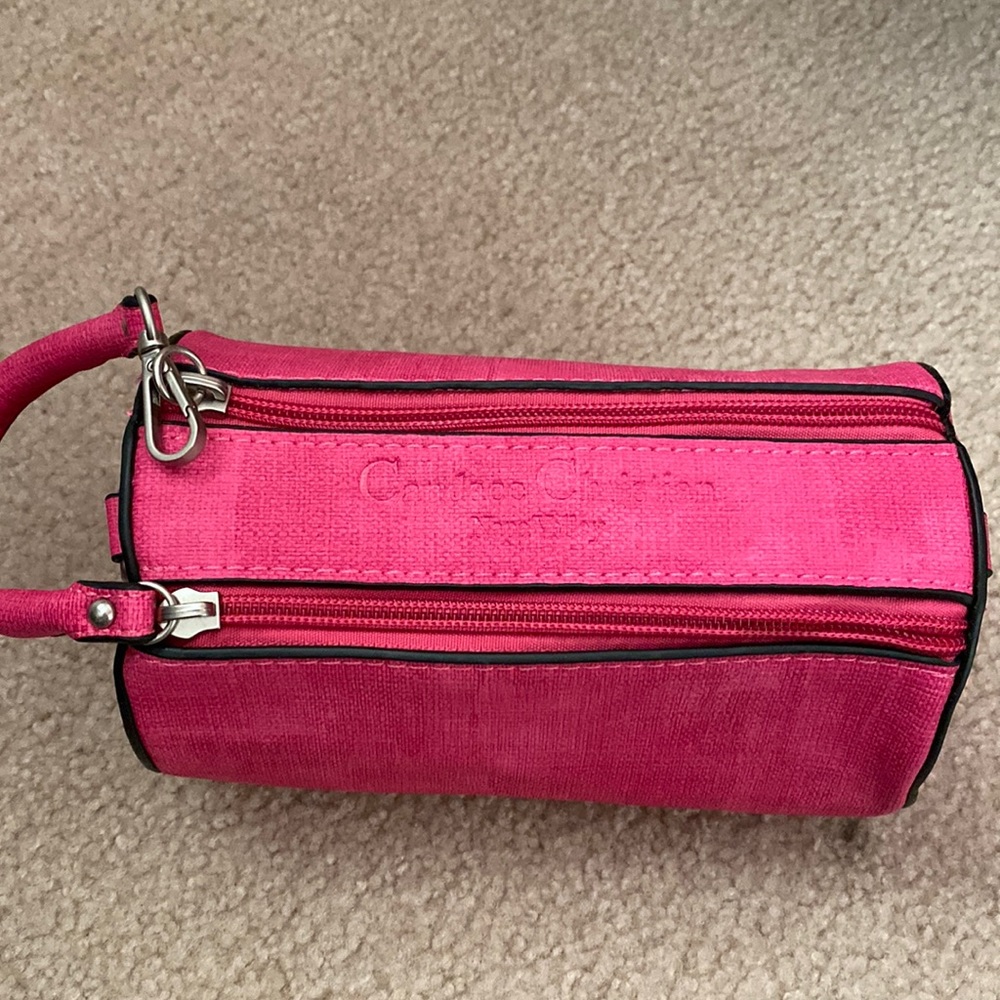 Candace Christian pink barrel pouch. New.